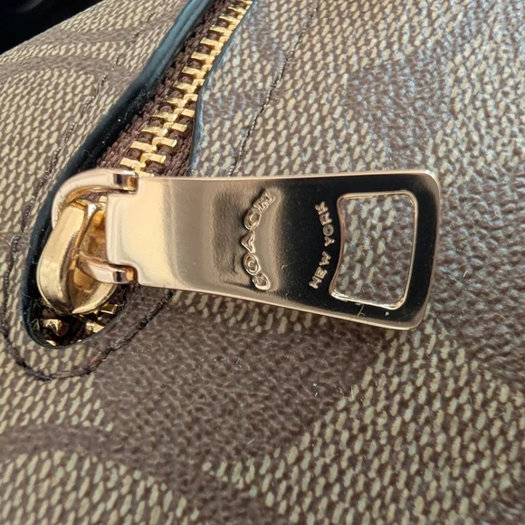 Coach Kleo Backpack Suede & Leather Monogram Signature C Orange Brown Gold Black - Picture 5 of 9